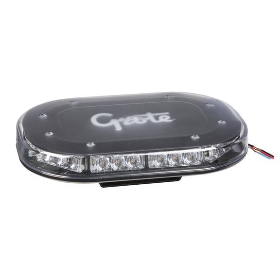 Grote 77223 Class I Compact LED Light Bar with Permanent Mount - Amber, 12V/24V