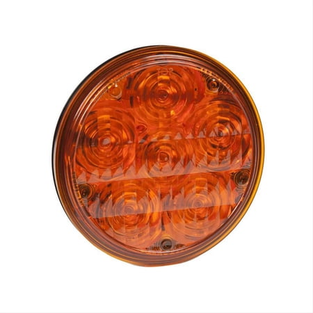 Grote 78173 - Emergency Lighting, Amber, LED 4" Round S.A.E. Class I Surface Mount 12 To 24 V