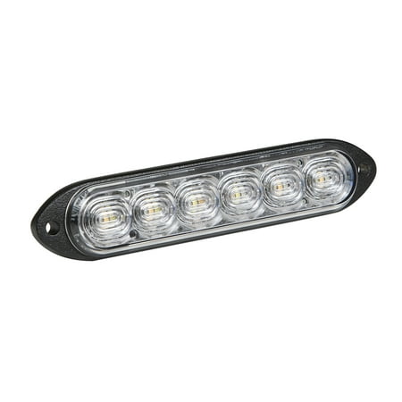 Grote 79100 Tri-Color LED Directional Warning Light - 12-24VDC, Amber/Blue/White
