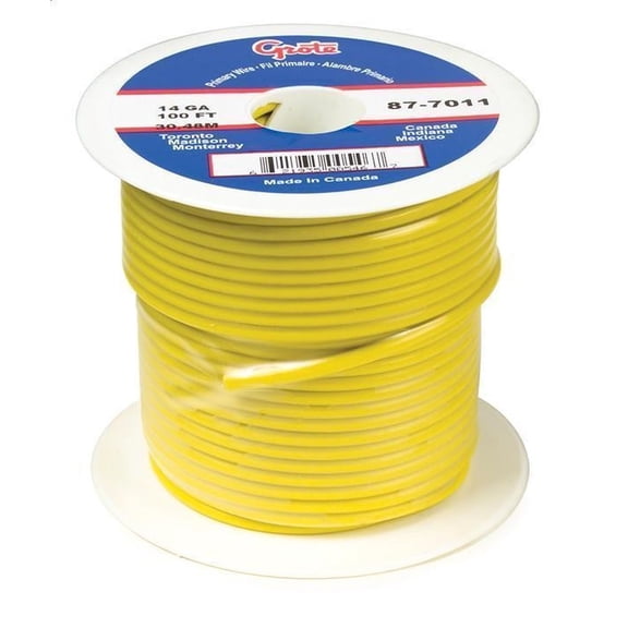 Grote 89-9011 Primary Wire 18 Gauge Yellow 25 Ft Spool
