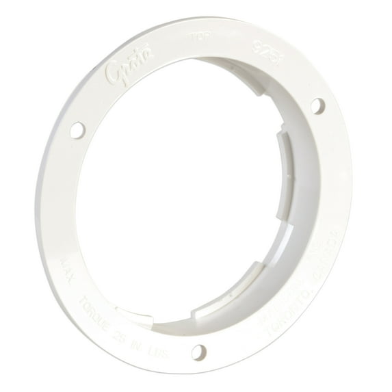 Grote 92510 Theft-Resistant Flange for 4" Round Lights - White