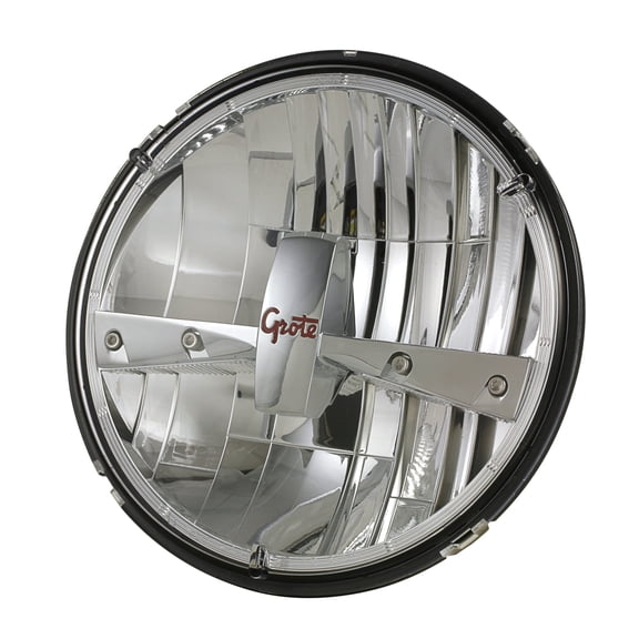 Grote Headlight 7" Round, Clear, LED, Hi/Lo Beam Fits Motorcycle Fits select: 1997-2006 JEEP WRANGLER / TJ, 1966-1978 FORD MUSTANG