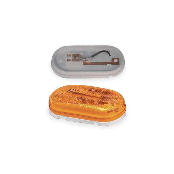 Grote Marker Lamp, Oval With Reflector, Yellow Yellow DURAMOLD(R)/Acrylic 46713