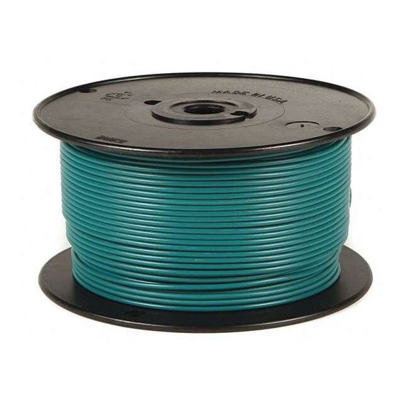 Primary Wire, GPT, 12 AWG, 1C C, Green, PVC, Stranded, 60V, 100 ft.