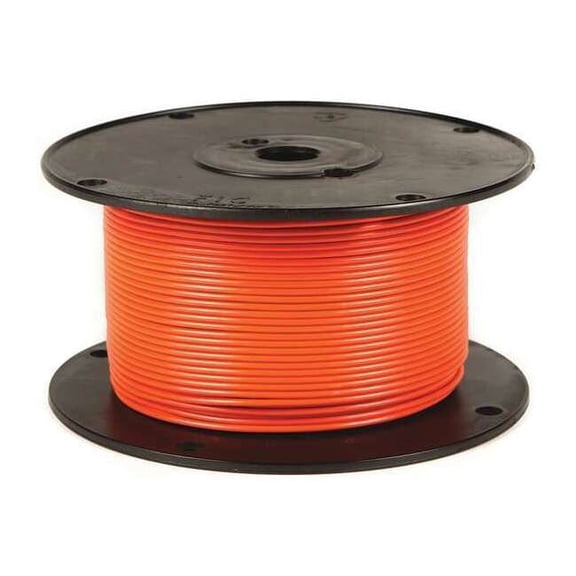Primary Wire, GPT, 12 AWG, 1C C, Orange, PVC, Stranded, 60V, 100 ft.
