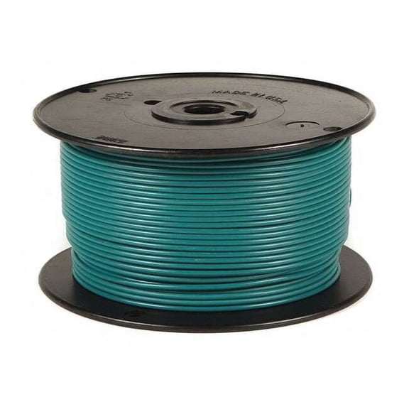 Primary Wire, GPT, 14 AWG, 1C C, Green, PVC, Stranded, 60V, 500 ft.