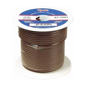 Primary Wire, GPT, 12 AWG, Copper, Brown, PVC Jacket, Stranded 89-6001