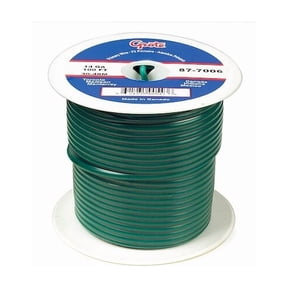 Primary Wire, GPT, 12 AWG, Copper, Green, PVC Jacket, Stranded 89-6006