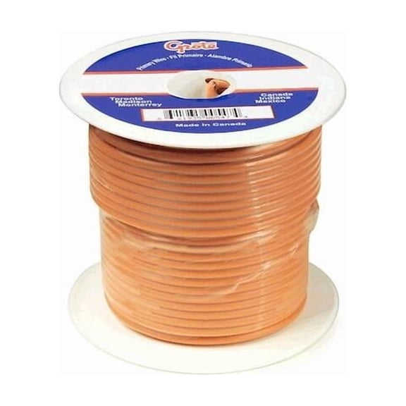Primary Wire, GPT, 16 AWG, Copper, Orange, PVC Jacket, Stranded 89-8012