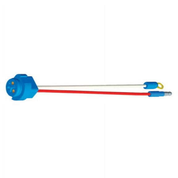 Grote Stop Tail Turn Two-Wire Plug-In Pigtail For Male Pin Lights, 10" Long, Chassis Ground