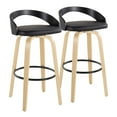 thumbnail image 1 of Grotto 30" Fixed-Height Bar Stool, Bar Chairs, Swivel Bar Stools, Bar Stools Set of 2, 1 of 6
