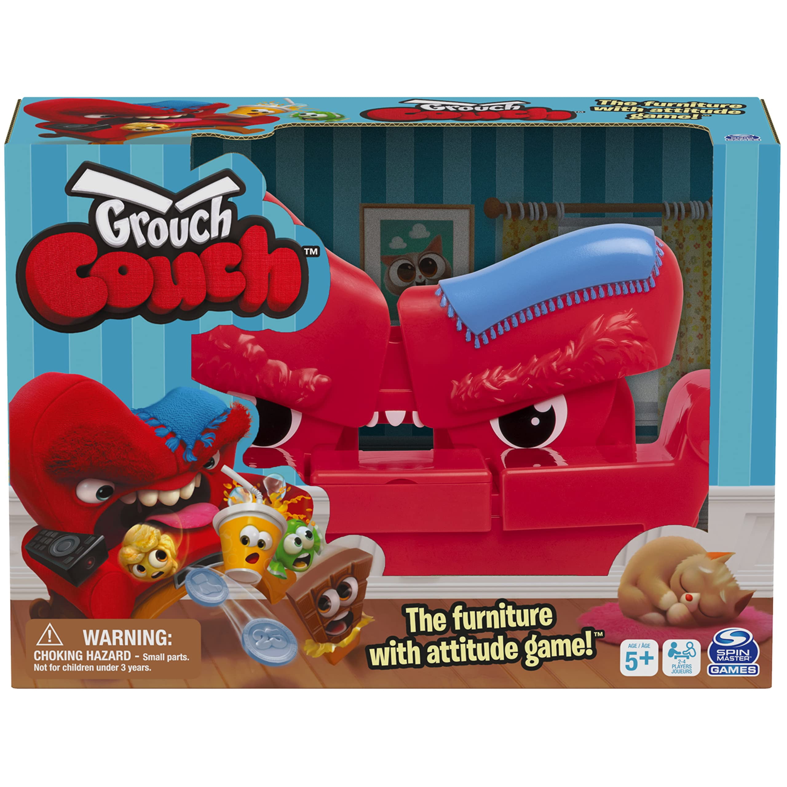 Grouch Couch, Furniture with Attitude Popular BSL1Funny Fast-Paced Board Game with Sounds, for Families and Kids Ages 5 and up