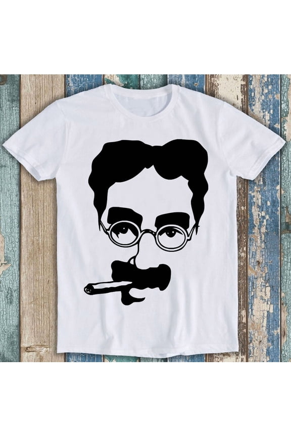 Groucho Marx Autograph Brothers Chico Harpo Duck Soup Gift Tee T Shirt M1254