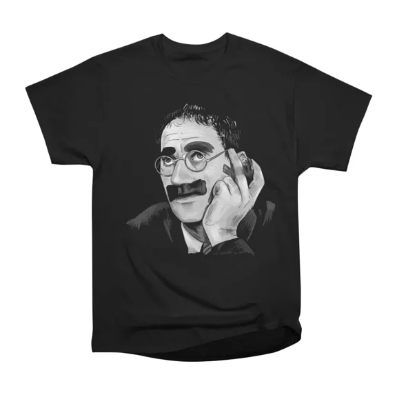 Groucho Marx Portrait Illustration Duck Soup T-Shirt Tee Gift For Him Merch For Her Appare