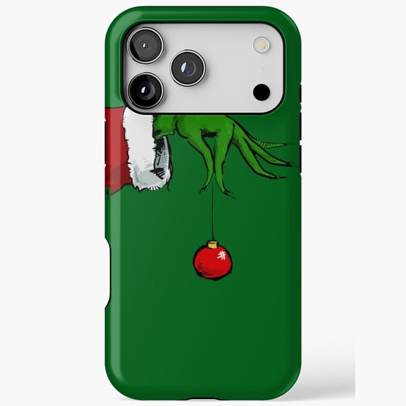 Grouchy Hand Doodle Green Guy iPhone Case 17 16 15 14 13 12 11 Pro Max