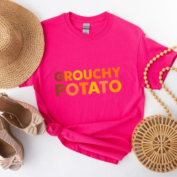 Grouchy Potato Funny Thanksgiving T-Shirt, Cute Fall Harvest Unisex Tee, Thanksgiving Dinner Shirt