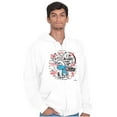thumbnail image 1 of Grouchy Smurf Angry Cranky Cartoon Zip Up Hoodie Men's Women's Brisco Brands M, 1 of 6