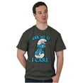 thumbnail image 1 of Grouchy Smurf Ask Me If I Care Grump Men's Graphic T Shirt Tees Brisco Brands S, 1 of 6