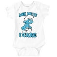 thumbnail image 1 of Grouchy Smurf Ask Me If I Care Grump Romper Boys or Girls Infant Baby Brisco Brands 18M, 1 of 7