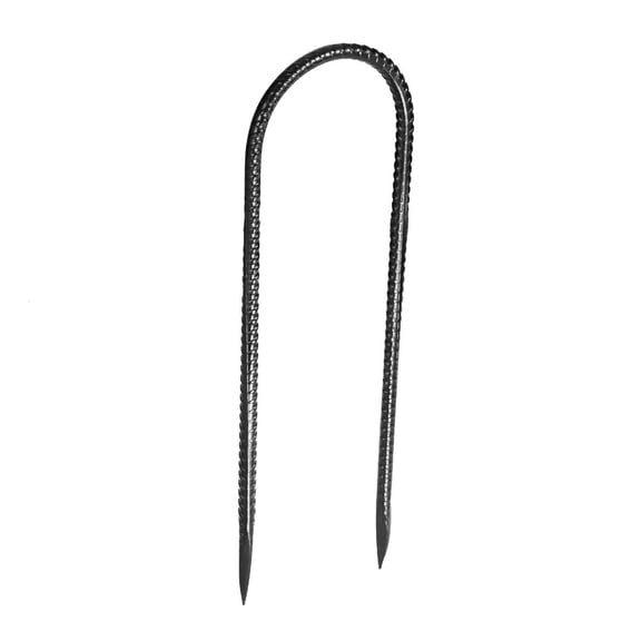 Ground Anchors 12-Inch, 8 Pack - Heavy Duty U Shape Galvanized Steel Stakes for Trampoline, Tent, Fence - Rustproof Outdoor Ground Stakes Default