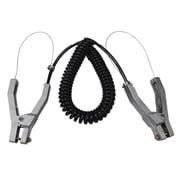 Ground Cable Clamp, 16.4ft Coiled Grounding Cable, Aluminum Alloy Anti Static Grounding Clamp, 3 Copper Nails, Clamps 23mm, for Gas Station Oil Depot Tank Chemical Plant