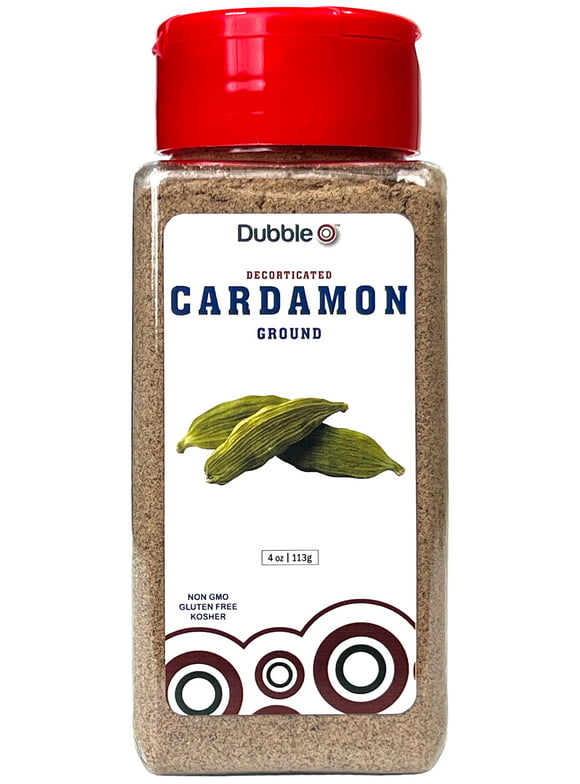 Ground Cardamom Powder - 4 oz. - Non GMO, Kosher, Halal, and Gluten Free - Dubble O Brand