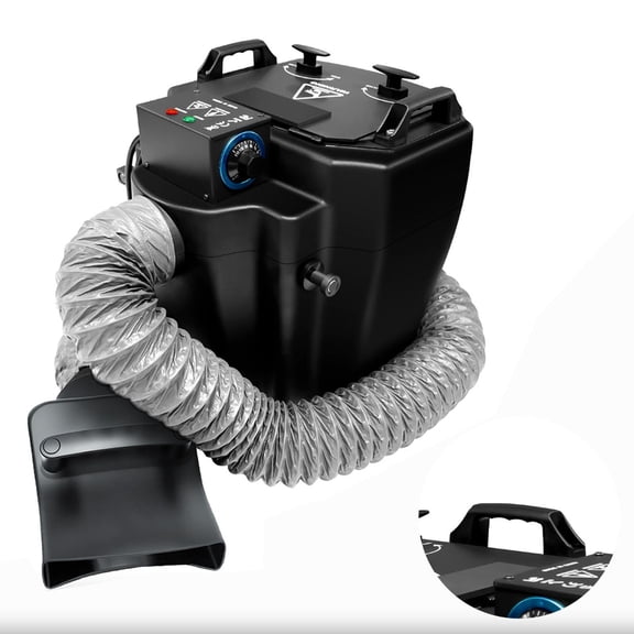 Ground Cloud Dry Ice Blaster, 6000W Low Lying Fog Generator, Adjustable Output Portable Stage Fog Equipment for Halloween Decor & Wedding Ceremony, Black