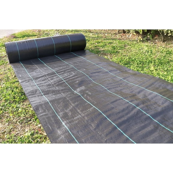 Ground Cover3x330ft Heavy PP Woven Weed Barrier,  Plastic Mulch Weed Block