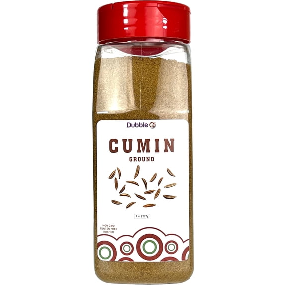 Ground Cumin Powder - 8 oz. ⦾ Non GMO, Kosher, Halal, and Gluten Free ⦾ Dubble O Brand