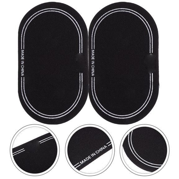 UEETEK 2Pcs Reusable Black Drum Skin Sticker for Drum Head Protection Percussion Pad