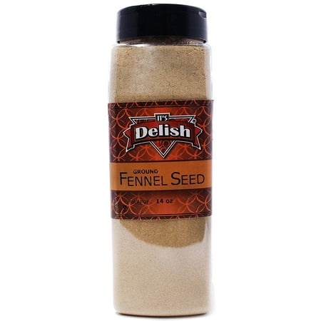 Ground Fennel Seeds All Natural by Its Delish, 14 Oz. Large Jar