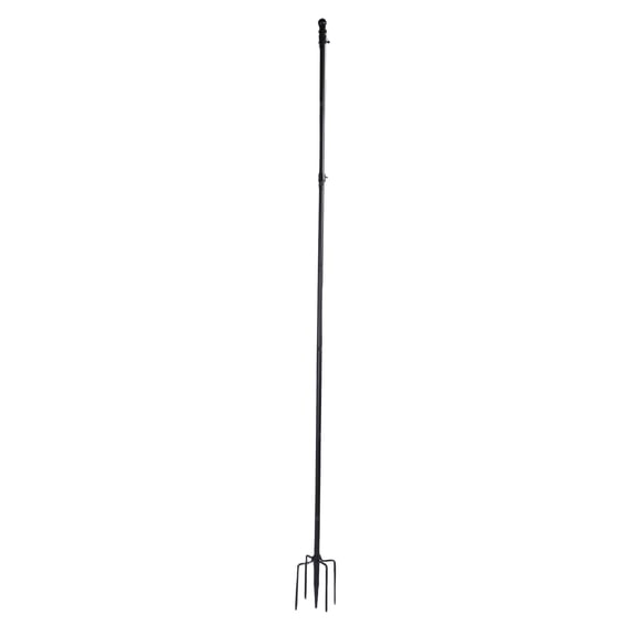 Ground Flag Pole 10 FT Thickened Stainless Steel Flagpole with 5 Prong Base