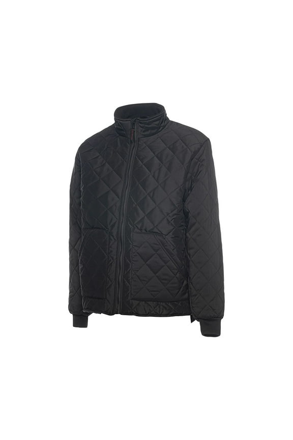 Ground Force Men's Insulated Quilted Freezer Jacket, Black, Medium