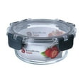 Ground Glass Storage Container Set With Airtight Lock Lid For Lunch
