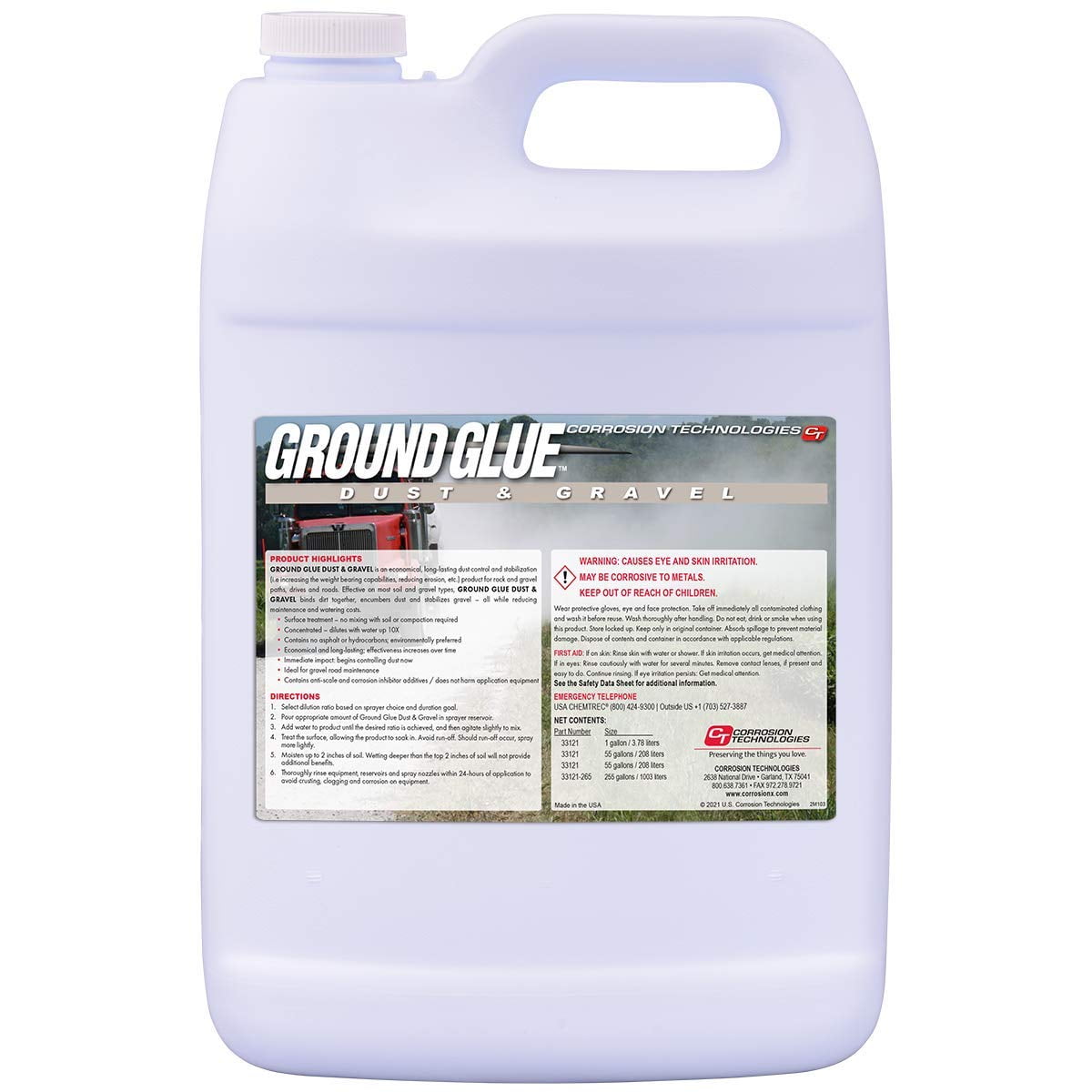 Longlasting Ground Glue Dust & Gravel Road Dust Control, Hydroscopic 1