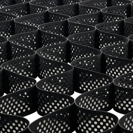 Ground Grid Geocell 4-Inch Depth, 17.06x8.86 FT HDPE Geo Grid, Heavy-Duty Soil Stabilizer with Honeycomb Structure for Gravel, Driveways, Parking, Slopes, Landscaping, and Erosion Control