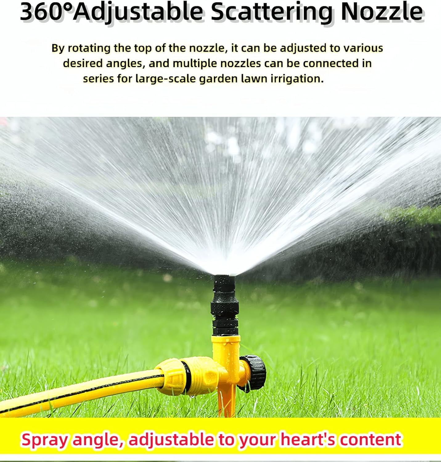 Ground Insert Large 360° Rotating Automatic Sprinklers,3 Gears