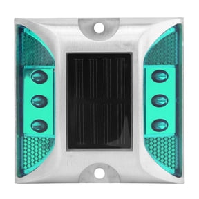 Ground Lights LED Solar Power Marker Waterproof Energy Saving Driveway Road Highway Spike Lamp Reflector Outdoor[GREEN]