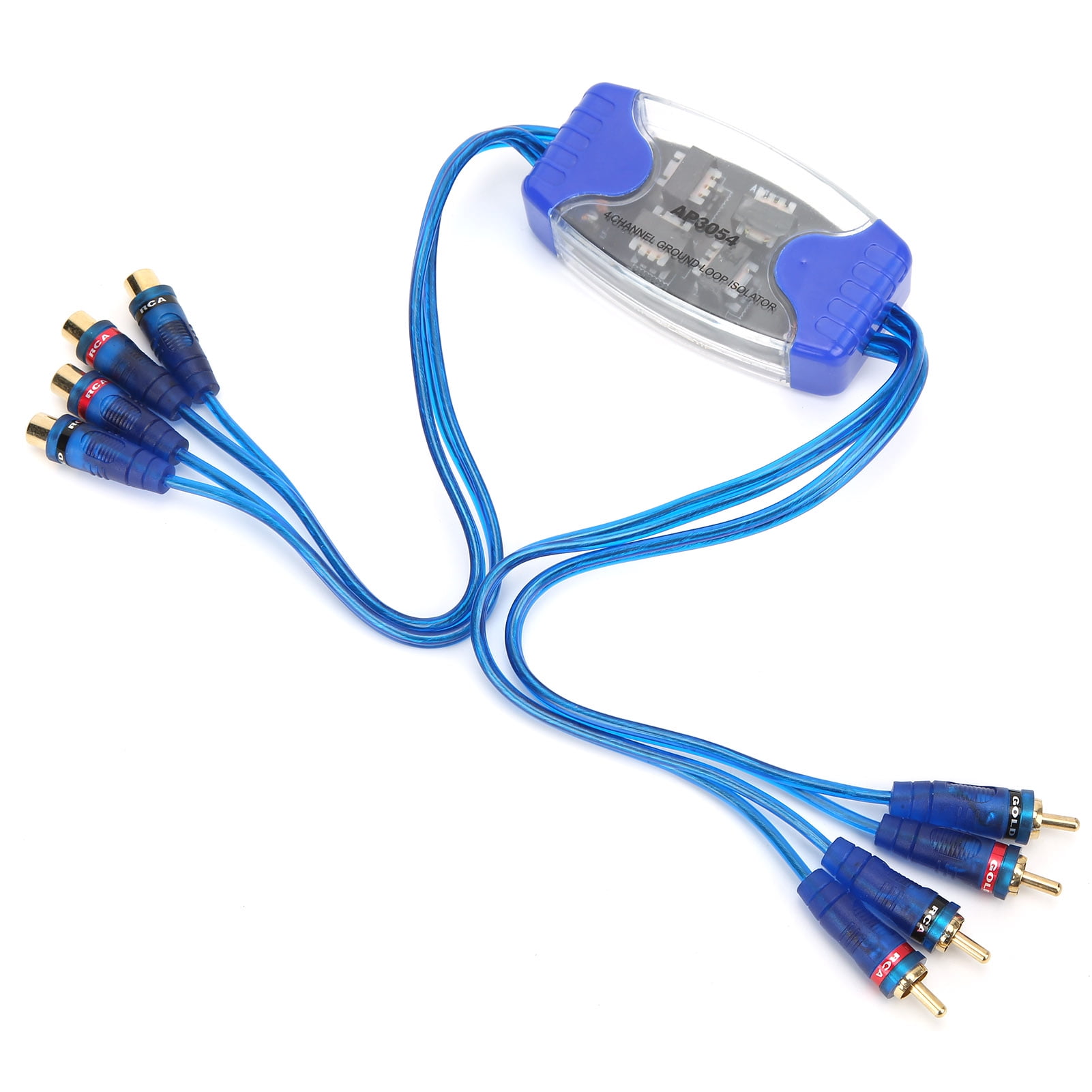Ground Loop Isolator Automotive 4 Channel Gold Plated Ground Loop RCA Isolator Car Noise Filter
