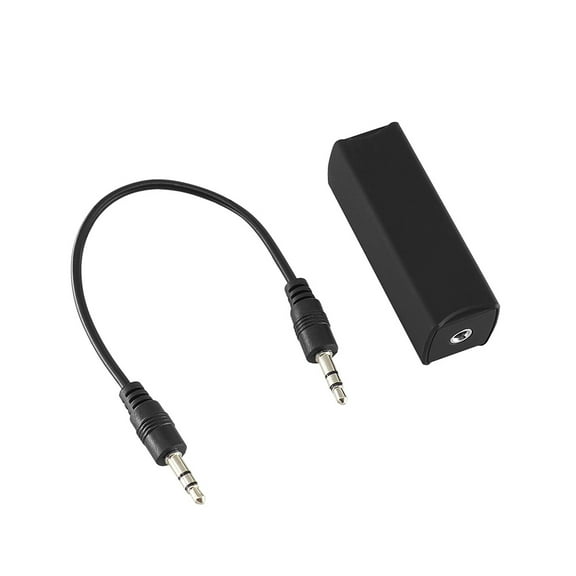 Ground Loop Noise Isolator Eliminating Audio Noise Effectively for Car Audio System Home Speaker with 3.5mm Audio Cable
