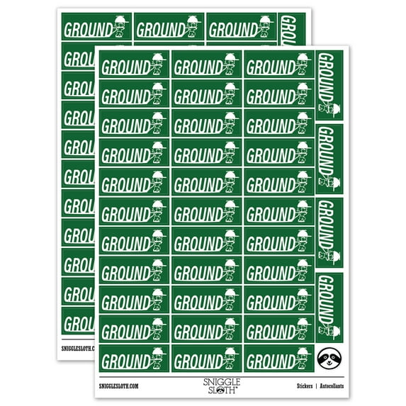 Ground Mail Service Running Person Sticker Set - Dark Green - Matte Finish - 1.5" Small