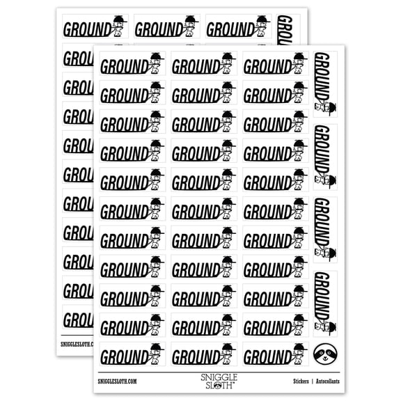 Ground Mail Service Running Person Sticker Set - White - Matte Finish - 1.5" Small