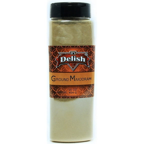 Ground Marjoram by Its Delish, 10 Oz. Large Jar