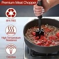 thumbnail image 1 of Ground Meat Chopper with 5 Curved Blades, Efficient and Safe Kitchen Tool for Meat Mixing, Mashing, and Food Prep, Easy to Clean and Ergonomic Design, 1 of 5