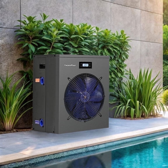 Above Ground Pool Heater, Up to 5000gallons Swimming Pool Heat Pumps, Fits 8/11/15 Ft Pools Electric Pool Water Heaters, Titanium Heat Exchanger, Max 16000BTU/hr, 110V~120V/60Hz