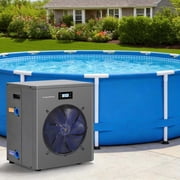 Above Ground Pool Heater, Up to 5000gallons Swimming Pool Heat Pumps, Fits 8/11/15 Ft Pools Electric Pool Water Heaters, Titanium Heat Exchanger, Max 16000BTU/hr, 110V120V/60Hz