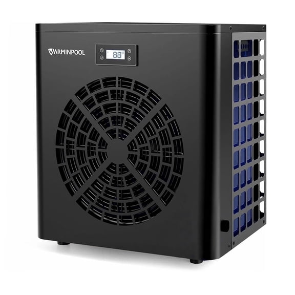 Varminpool Above Ground Pool Heater, Max 16000BTU up to 5400gallons Electric Swimming Pool Heat Pumps, Titanium Heat Exchanger, 110V/120V, Fits 8/11/15 Foot Pools Heating Pool Warmer