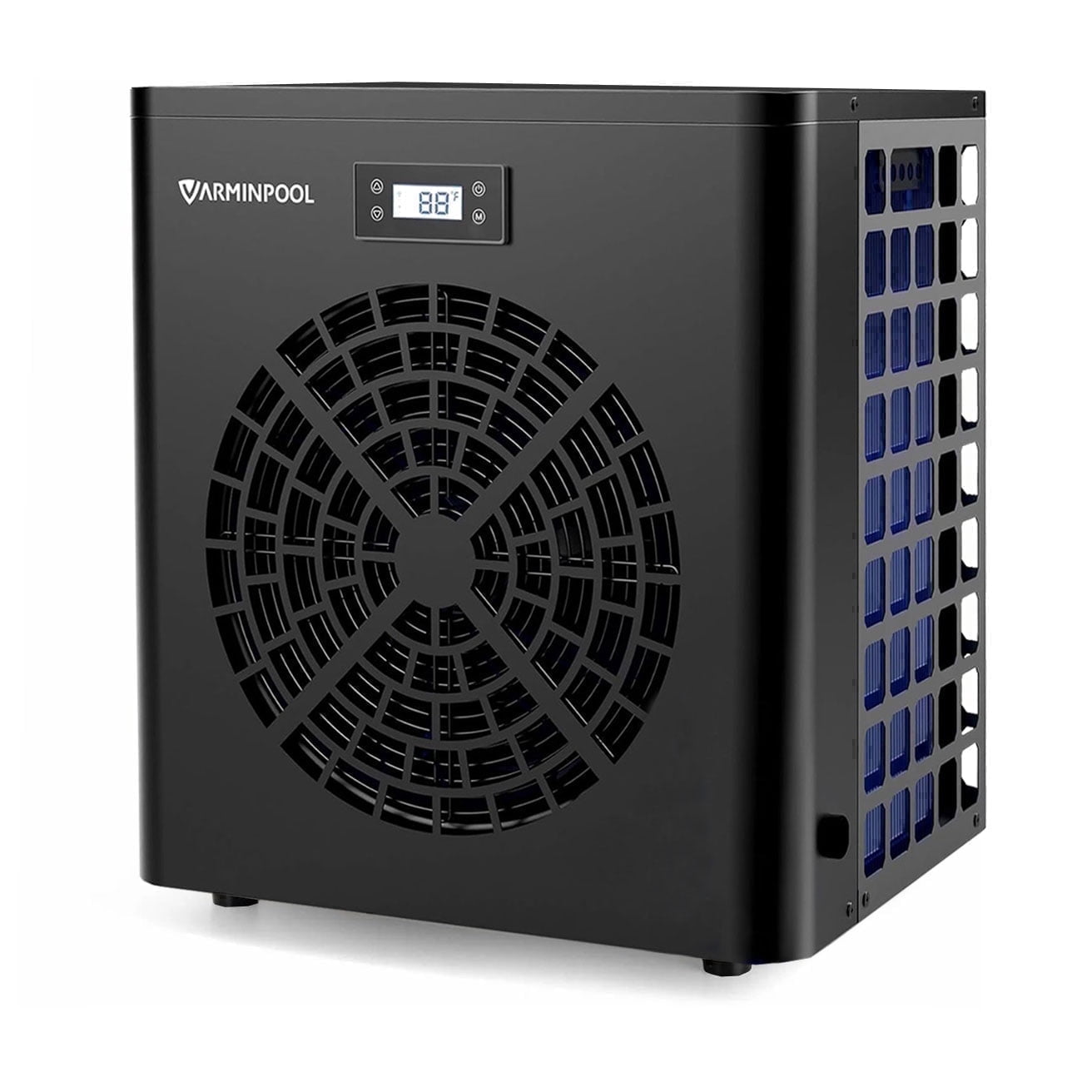 Varminpool Above Ground Pool Heater, Max 16000BTU up to 5400gallons Electric Swimming Pool Heat Pumps, Titanium Heat Exchanger, 110V/120V, Fits 8/11/15 Foot Pools Heating Pool Warmer