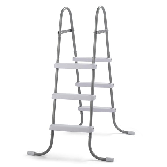Above Ground Pool Ladder, 3-Step Steel A-Frame Swimming Pool Stairs for 42" High Wall, 300 lbs Capacity Entry/Exit Steps with Secure Non-Slip Sturdy Wide Step