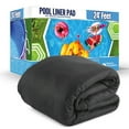 thumbnail image 1 of Above Ground Pool Liner Pad, 24' Foot Round, Pre-Cut Heavy Duty Outdoor Pool Pads for Above Ground Pools, Black Swimming Pool Liners for Padding and Protection, Thick Pool Mats to Prevent Punctures, 1 of 7